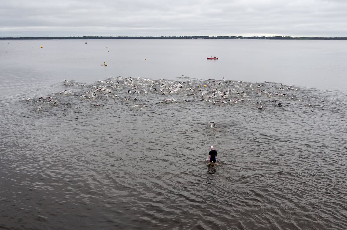 Premier triathlon M 2014 — natation