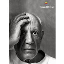 Apple Think Different — Picasso fond noir